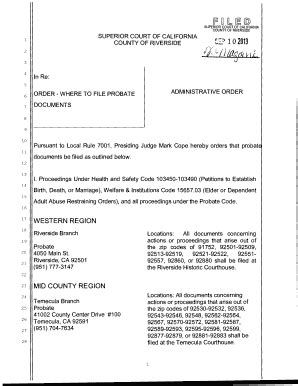 Riverside County Superior Courts Records .